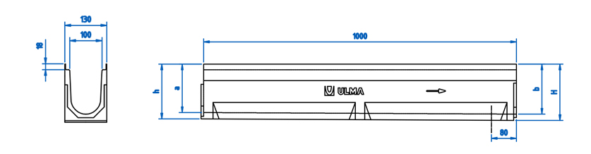 U100K - Caniveau circulation legere URBAN