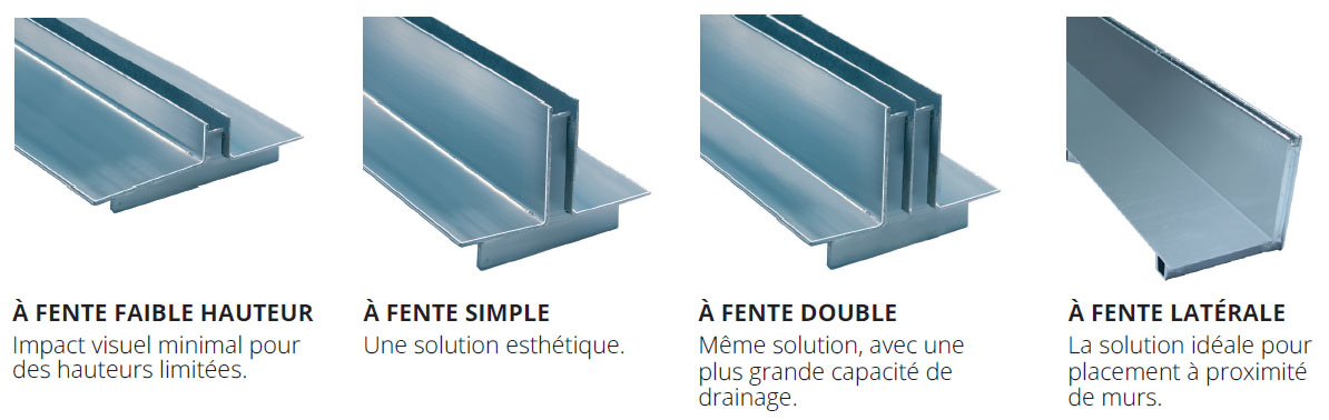 Types des grilles à fente ULMA