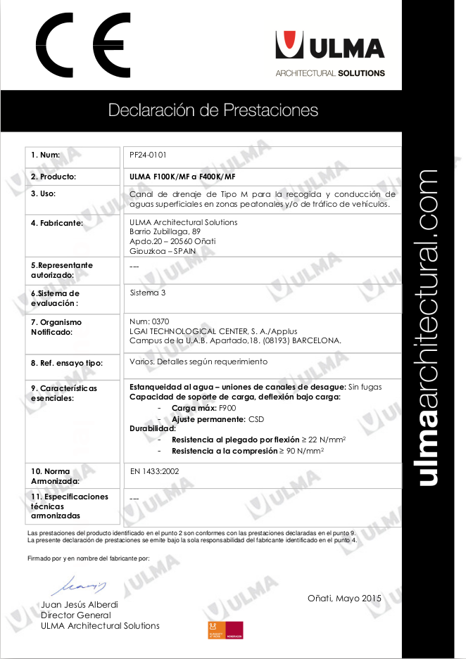 Dichiarazione di prestazione - Famiglia CIVIL-F