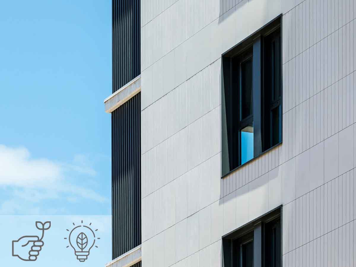 Le facciate ventilate riducono il consumo energetico dell'edificio fino al 30%.