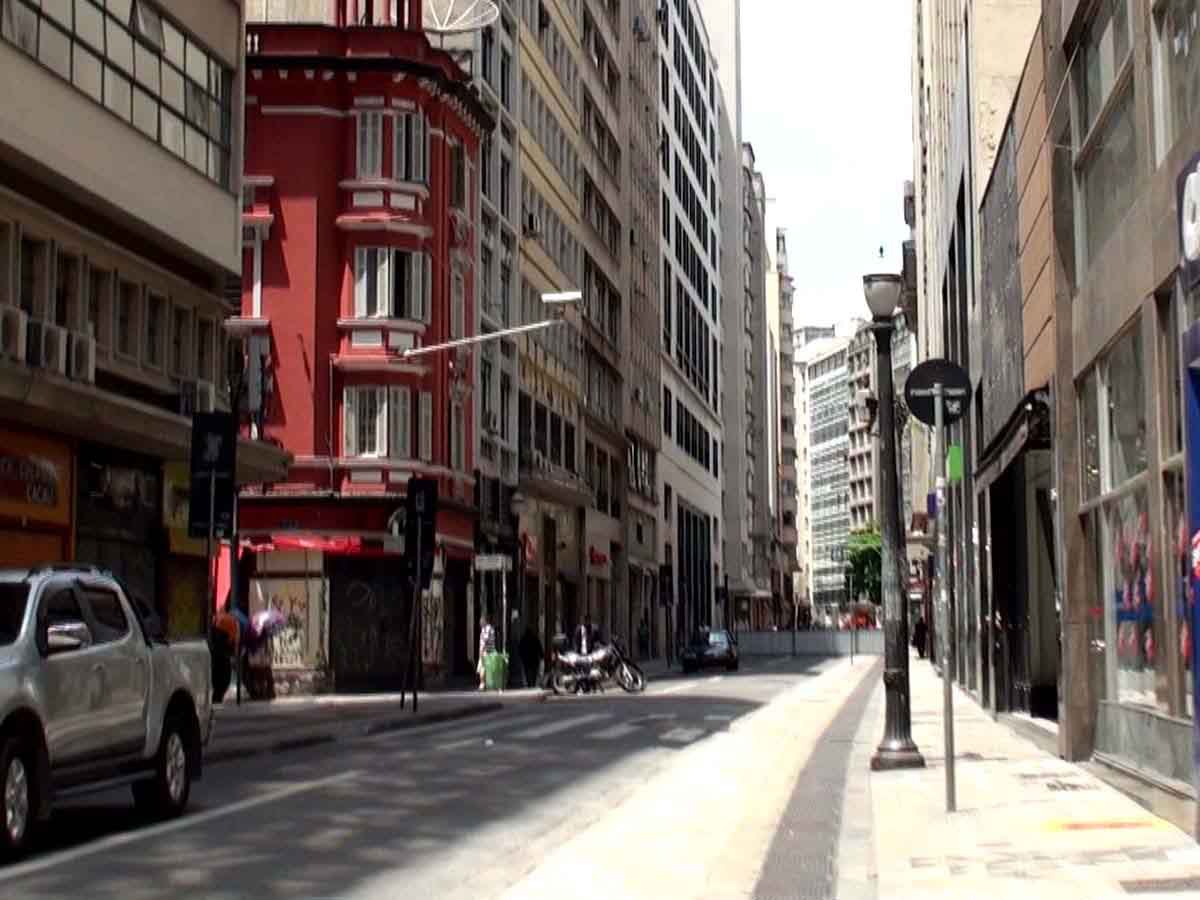 Calçadão da Rua Sete de Abril em São Paulo