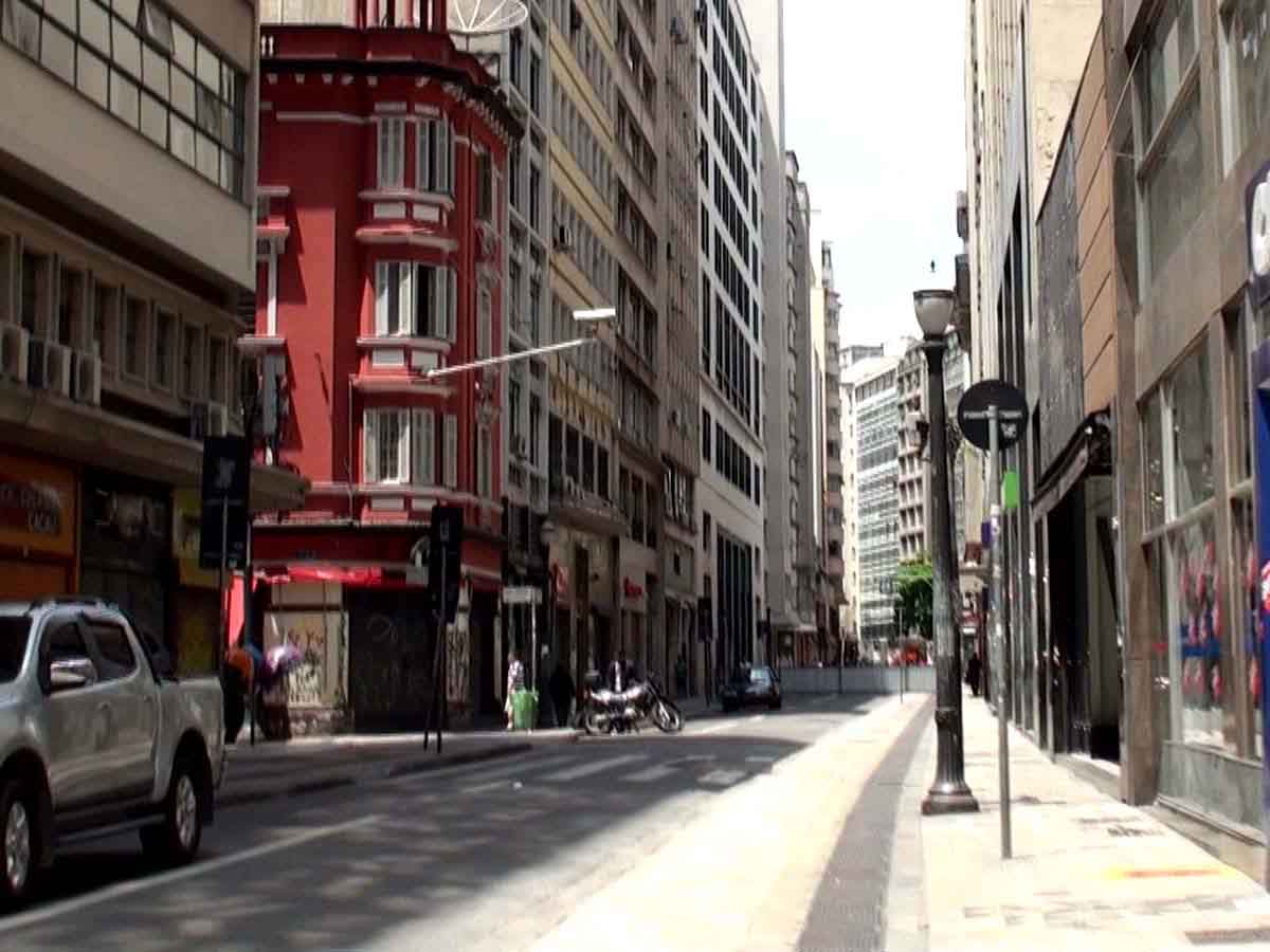 Calçadão da Rua Sete de Abril em São Paulo