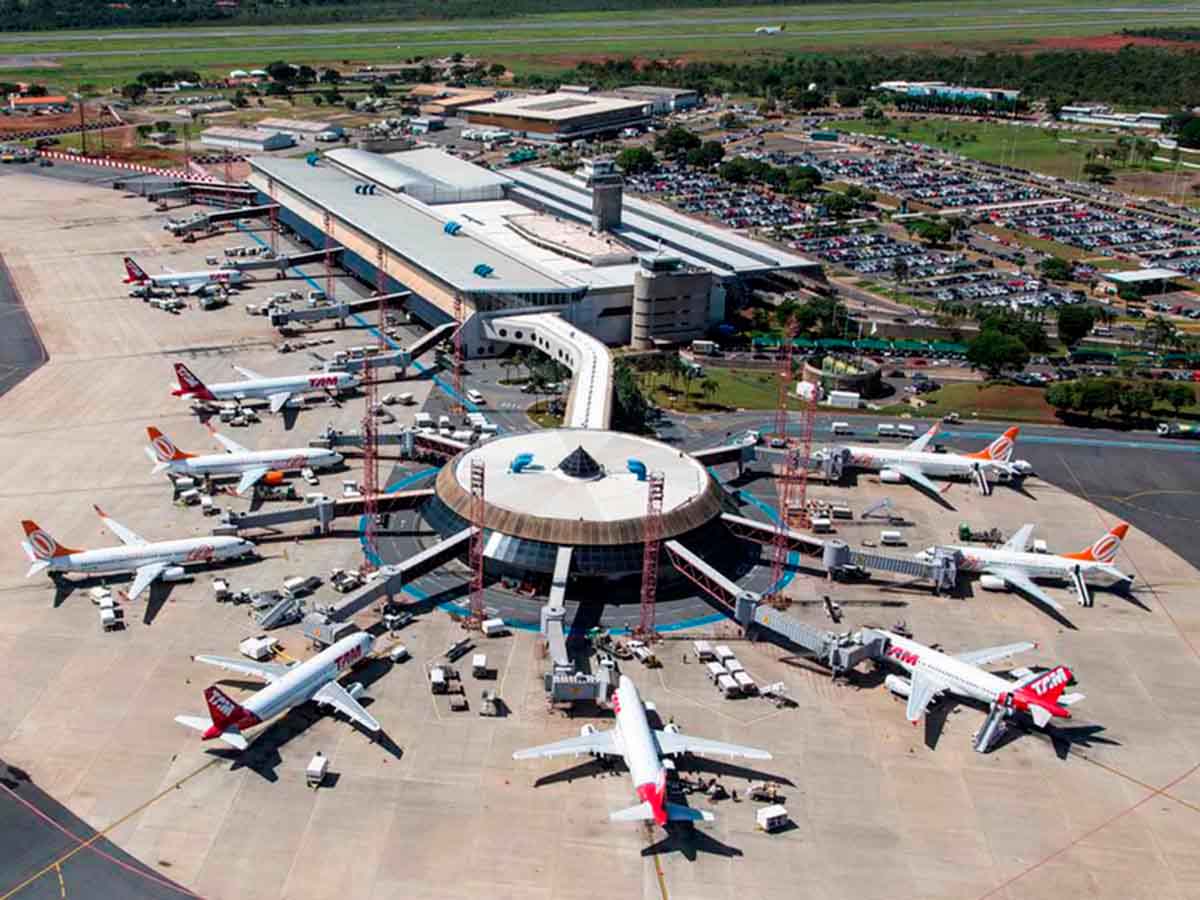 Canais de drenagem no Aeroporto de Brasilia