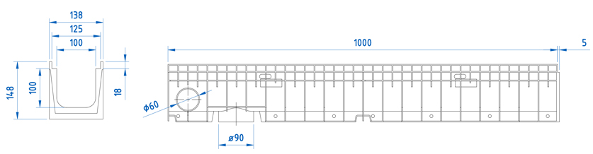 HYDROPLUS - Canais de drenagem em plástico HYDRO