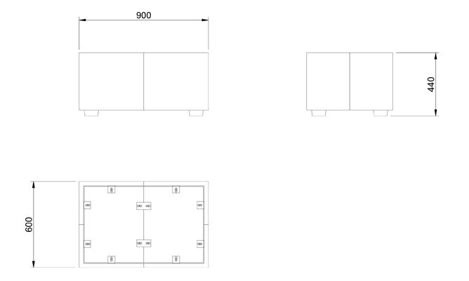 Jardineira Euri - 90x60x44